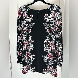 White House Black Market Long Sleeve Floral Top/Dress - Sz S